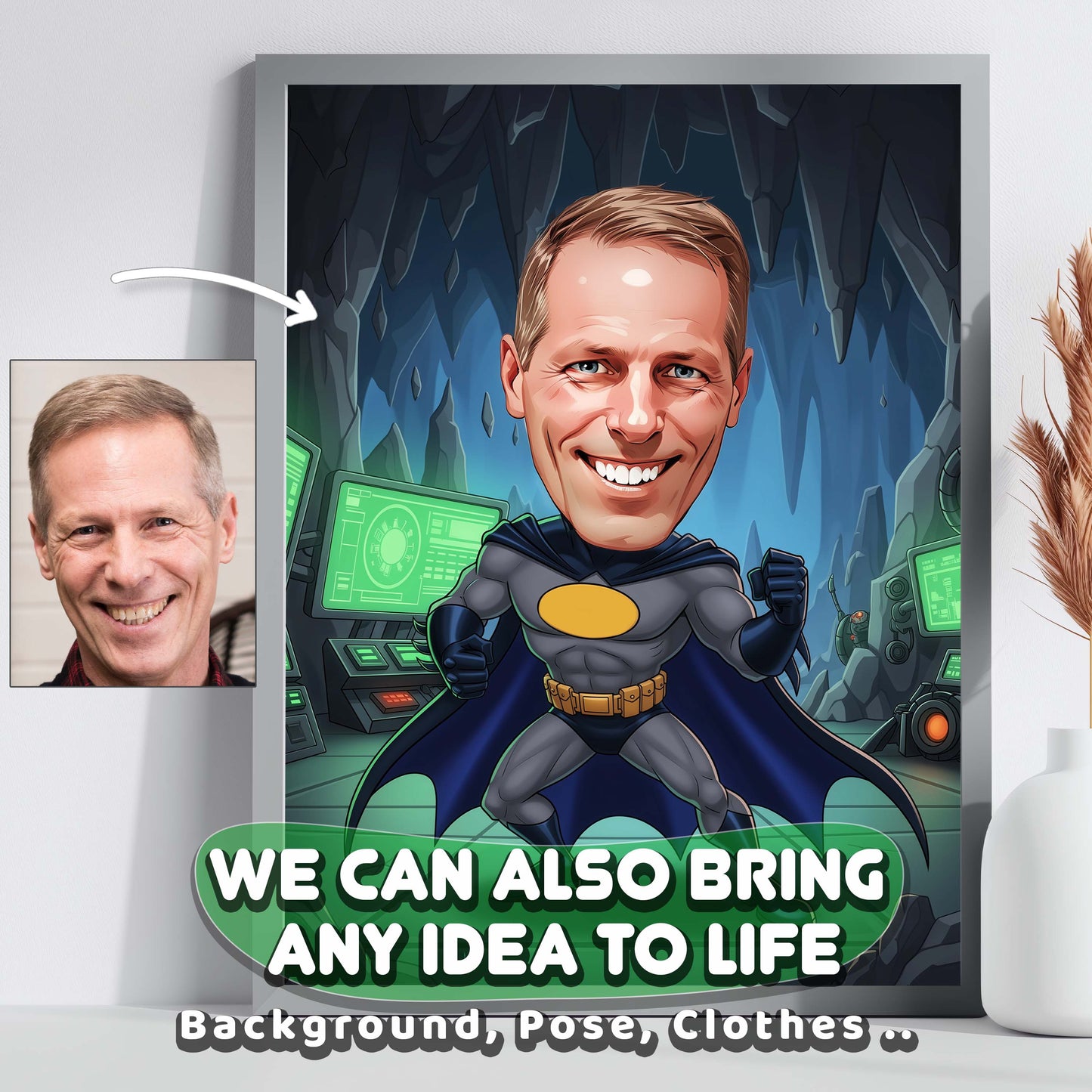 Custom Superhero Cartoon Art