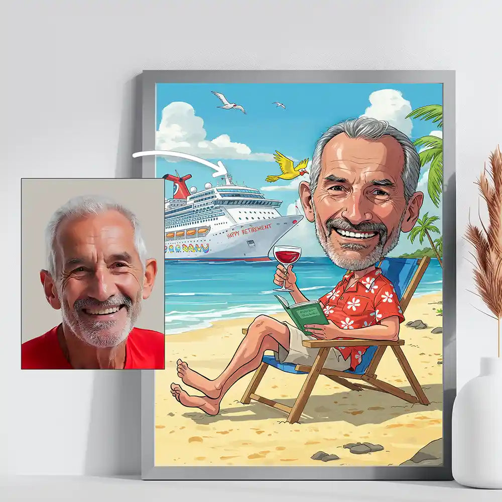 Custom Caricature Cartoon Portrait from Your Photo
