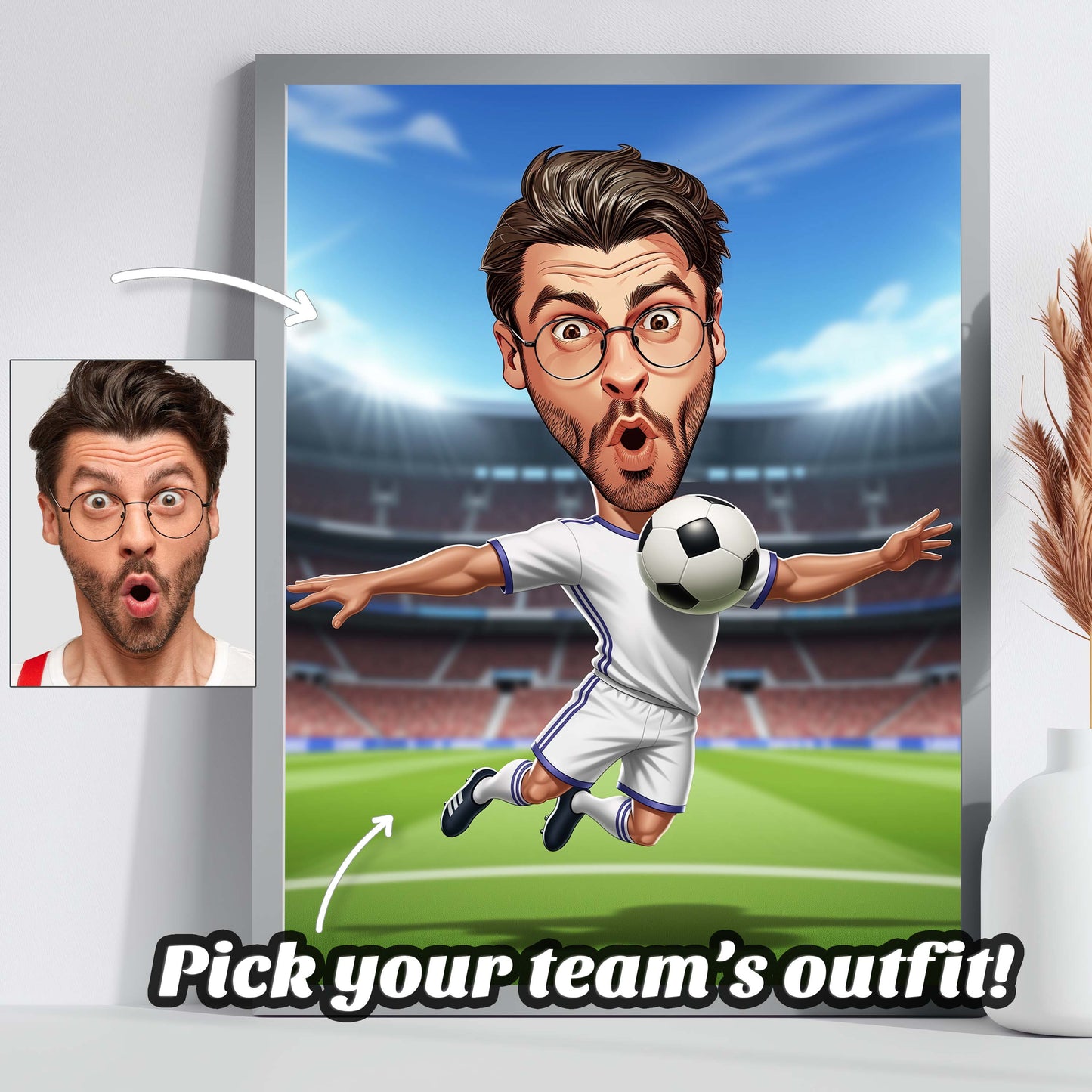 Funny Soccer Caricature Gift