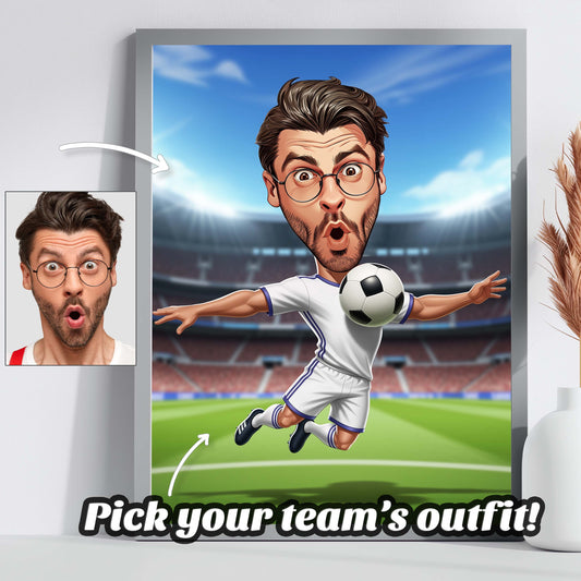Funny Soccer Caricature Gift