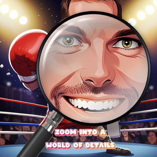 Custom Boxing Champion Caricature Portrait
