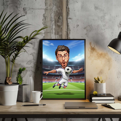 Funny Soccer Caricature Gift