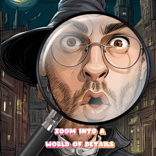 Custom portrait art of surprised man in cartoon style, perfect humorous wall gift for him